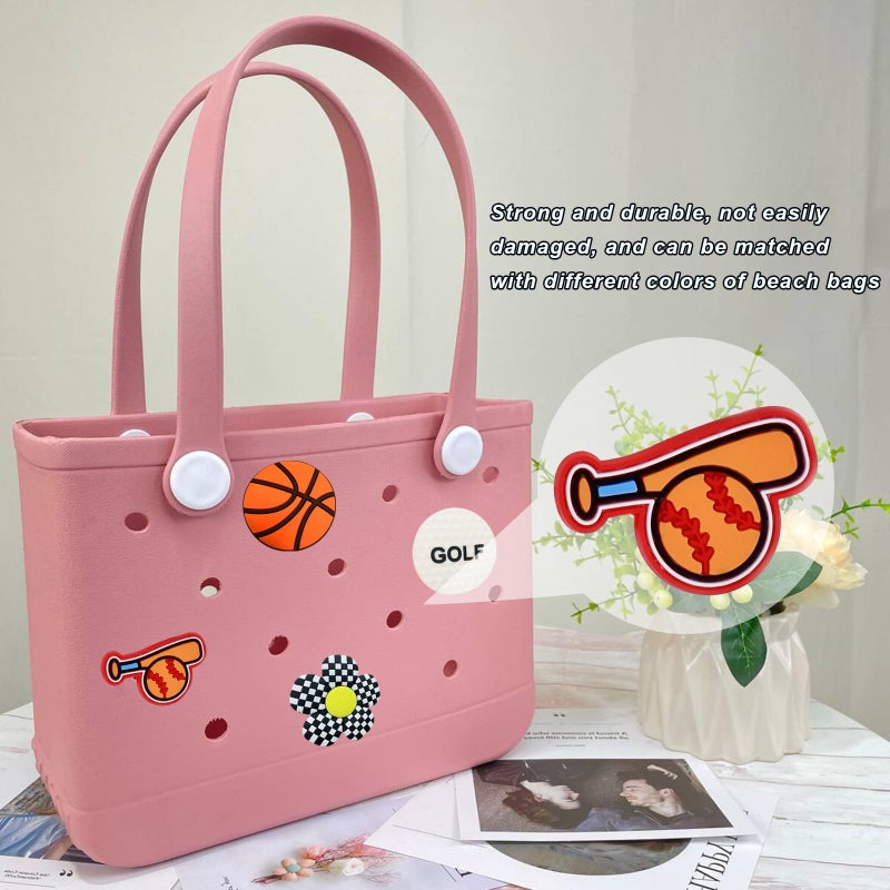 Lckaey Rubber Beach Bag Accessories-PVC Rubber decoration-for EVA Purse Bogg Inserts Y064figure 30 - Image 5